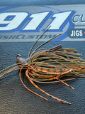 Round Rubber Jig - Hot Craw