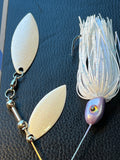 Spinnerbait - Blue Ghost - Hidden Weight - WHITE - Double Willow